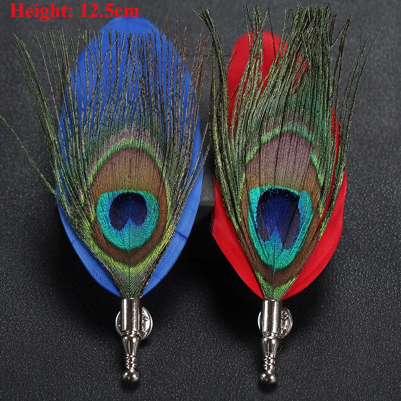Peacock Feather Brooch Scarf Buckle Lapel Pin Classic Wedding Guest Jewelry  For Men From Frank001, $0.96