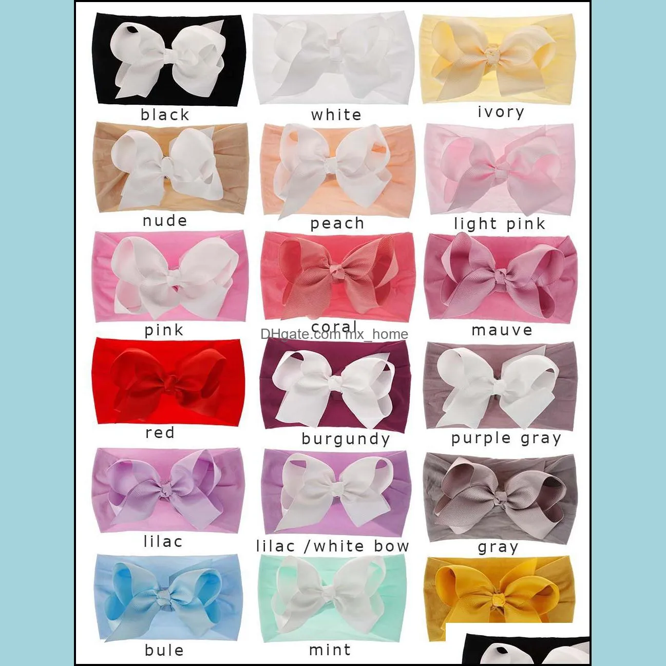 baby designer headband Newborn large ribbon bows Infants Head Bands Girls baby turbans Hair Accessories