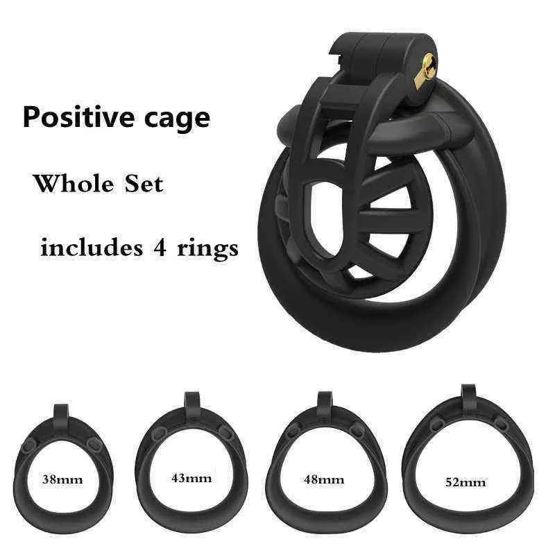 NXY Chastity Device New Mamba 3d Printed Male with Double Arc Cuff Penis Ring Lock Cobra Cock Cage Belt Sex Toys for Men1221