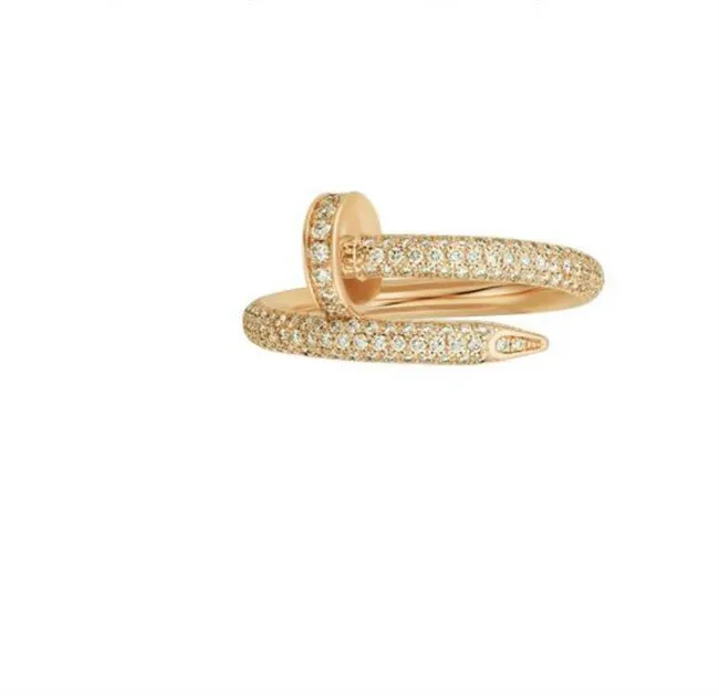 Anel de designer de joias de moda anel de amor masculino e feminino joias de ouro rosa para amantes anéis de casal tamanho de presente 5-11