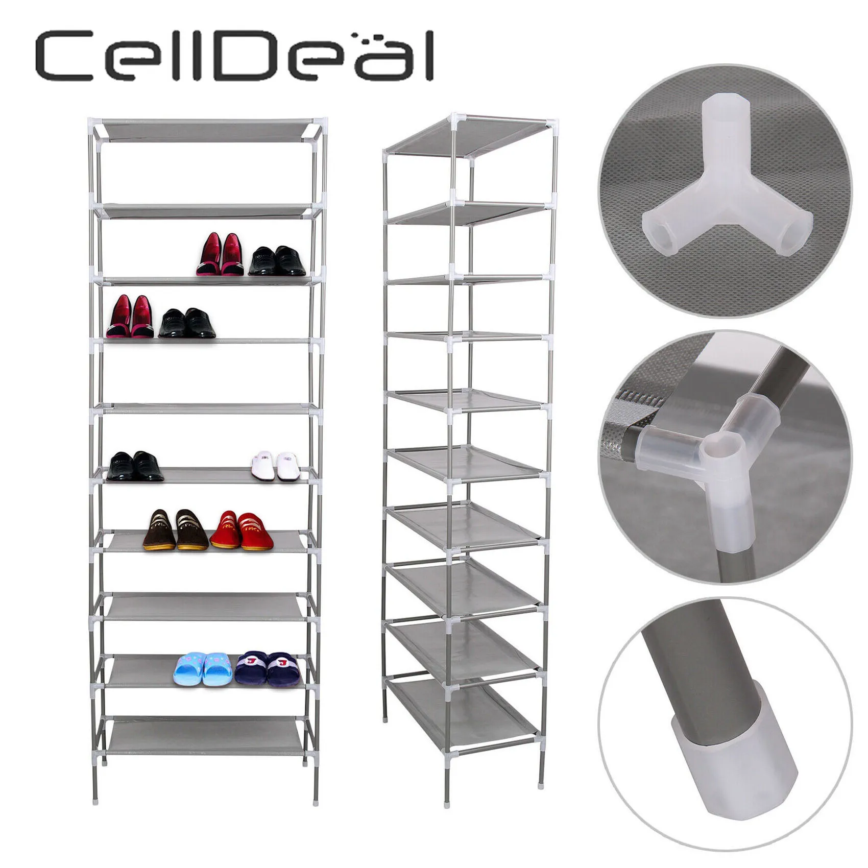 CellDeal Multi Strato Tiers Tessuto Non Tessuto Antipolvere Scarpiera Organizzatore di Immagazzinaggio Scarpiera Scaffale Scarpiera Organizzatore 201030