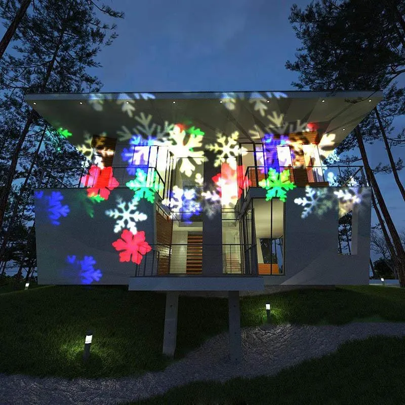 Projetor de luz de floco de neve móvel movido a energia solar Projetor de laser LED à prova d'água Luzes de palco de Natal ao ar livre Jardim Land328V