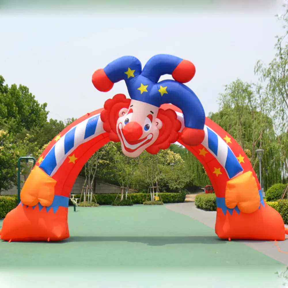 Outdoor attractive advertising event inflatable clown arch cartoon archway for sale welcome entrance archways carnival party