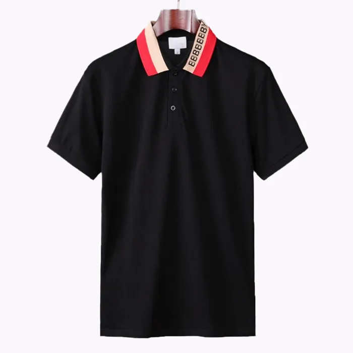 Modna koszulka polo tee projektant koszulki polo tshirt T Shirt koszulki haftowane koszule dla mężczyzn koszulki koszulki polo guzik do klapy bawełna jednolity kolor top plus rozmiar