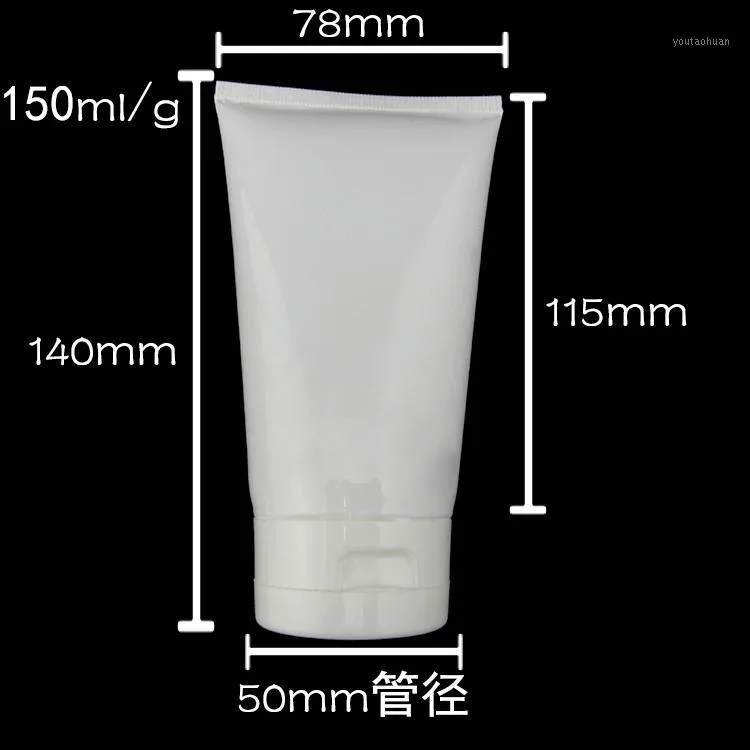 Lagerflaschen Gläser Großhandel - 150ml Leere kosmetische Behälter / Kunststoffschlauchpaket mit Flip-Top-Cap1