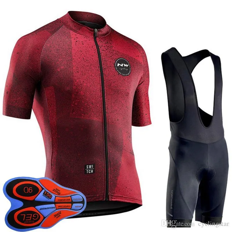 2019 Men NW Team Breathable Cycling Jersey Set MTB Bicycle Clothing Maillot Ropa Ciclismo Hombre Short Sleeve Road Bike Outfits Y092009