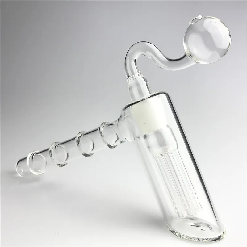 Glass Hammer Oil Burner Bong Pipe Hookah with 18mm Female 6 Arm Filter Tube Thick Pyrex Rigs Bubbler Water Bongs for Burners Pipes