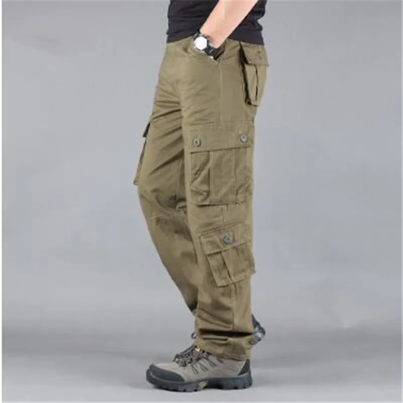 Pantalon cargo pour hommes de style militaire de mode Casual Multi Poches Pantalon militaire tactique Printemps Coton Pantalon de l'armée Hommes 8 poches LJ201007
