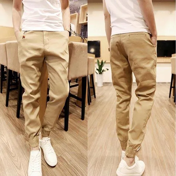 Mens Pants Wholesale Men Arrival Male Cotton Casual Feet Close Trousers