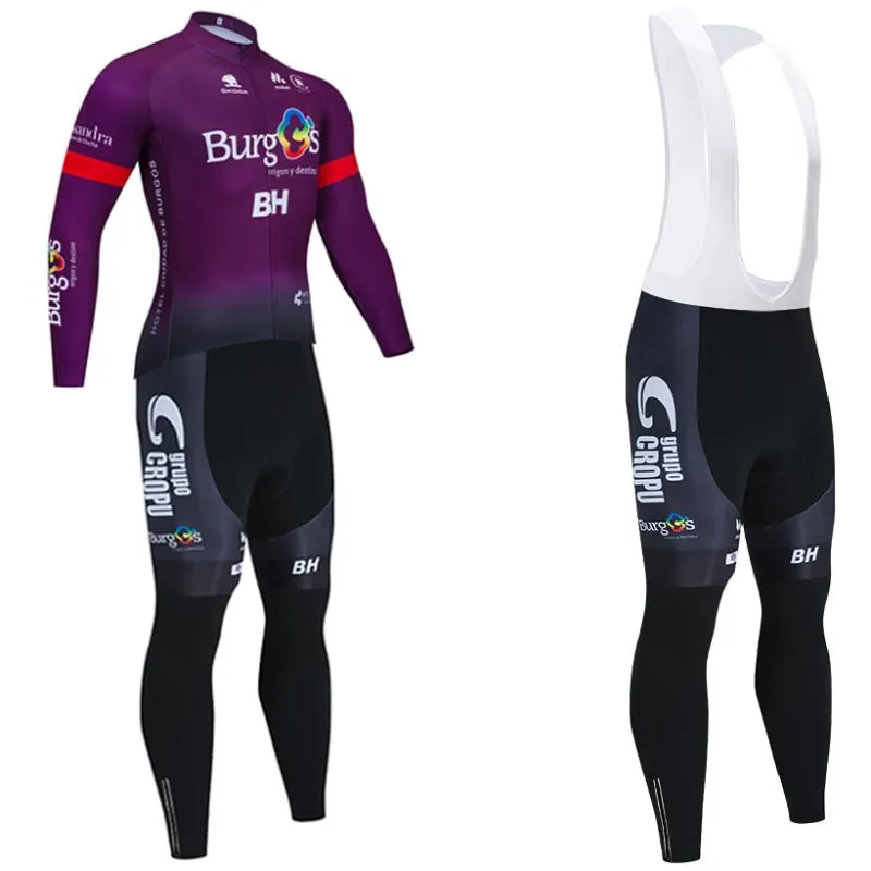 Zimowa drużyna BH z długim rękawem jazda na rowerze koszulki rowerowe garnitur Ropa Ciclismo Mężczyźni Thermal Fleece Pro Bicycling Odzież Maillot