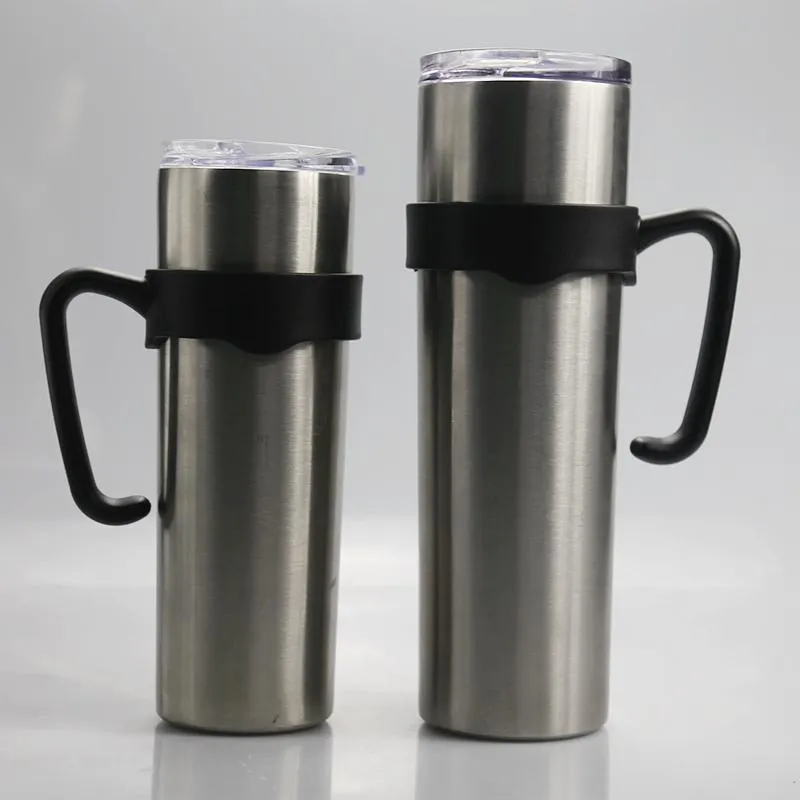 Fedex Balck handle for 20oz 30oz skinny Tumbler Handles Portable Plastic Holder 20oz 30oz stainless steel skinny cup holders