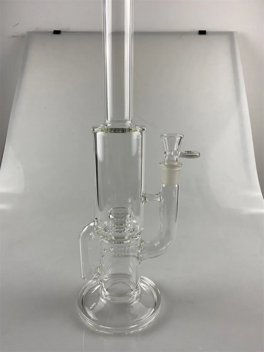 waterpijp glazen bong fles Recycler 18mm gezamenlijke rookpijp booreilanden