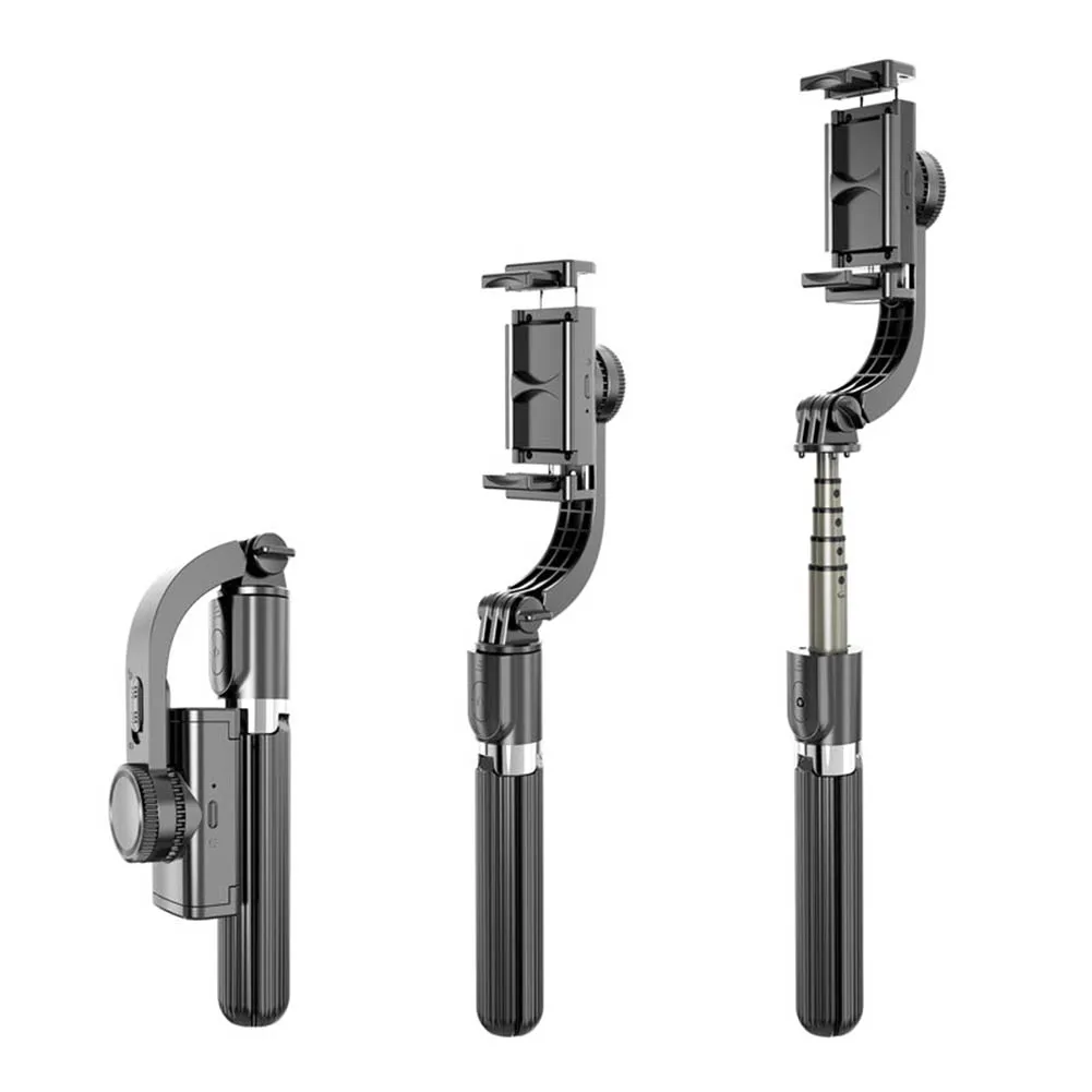 L08 mini selfie sopa telefon gimbal stabilizatör için smartphone için katlanabilir tripod iosandroid akıllı telefonlar için Bluetooth uyumlu uzaktan kumandalı