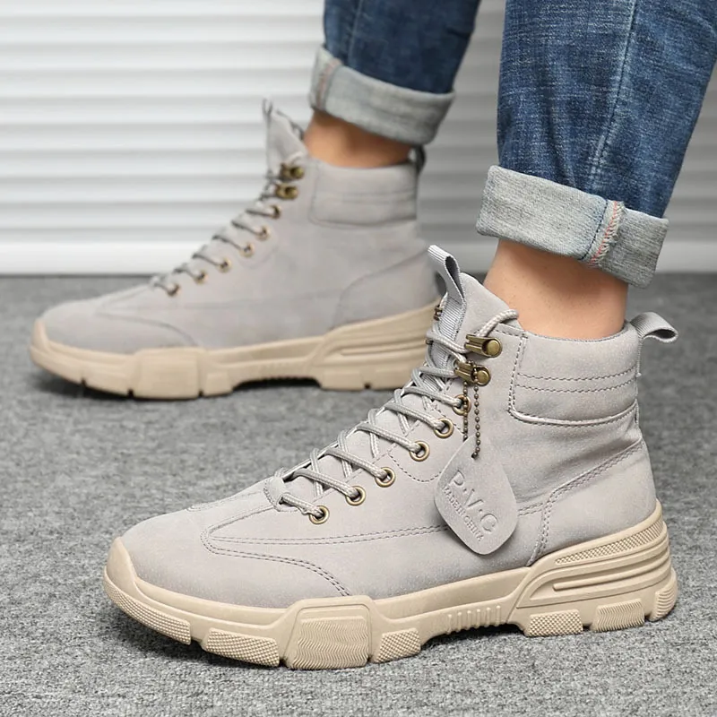 Mens casual combat boots on sale
