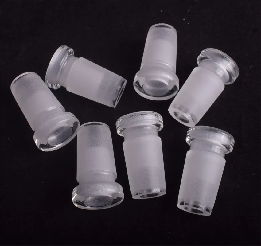 Rökning Tillbehör Mini Glass Adapter 10mm / 14mm Kvinna till 14mm / 18mm Man Tjocka Vattenrör Olje Rigar Omvandlare för Bongs Rig