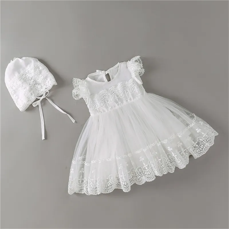 HAPPYPLUS Baptism Baby Girl Dress 3 6 12 18 24 Months Dress for a Year Old Girl Birthday Christening Dresses Girl Summer LJ201221