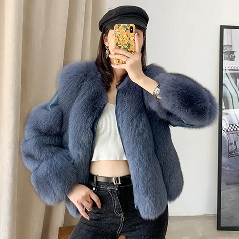 Blue Fox Fur Jacket (Women's Small) - Estate Furs