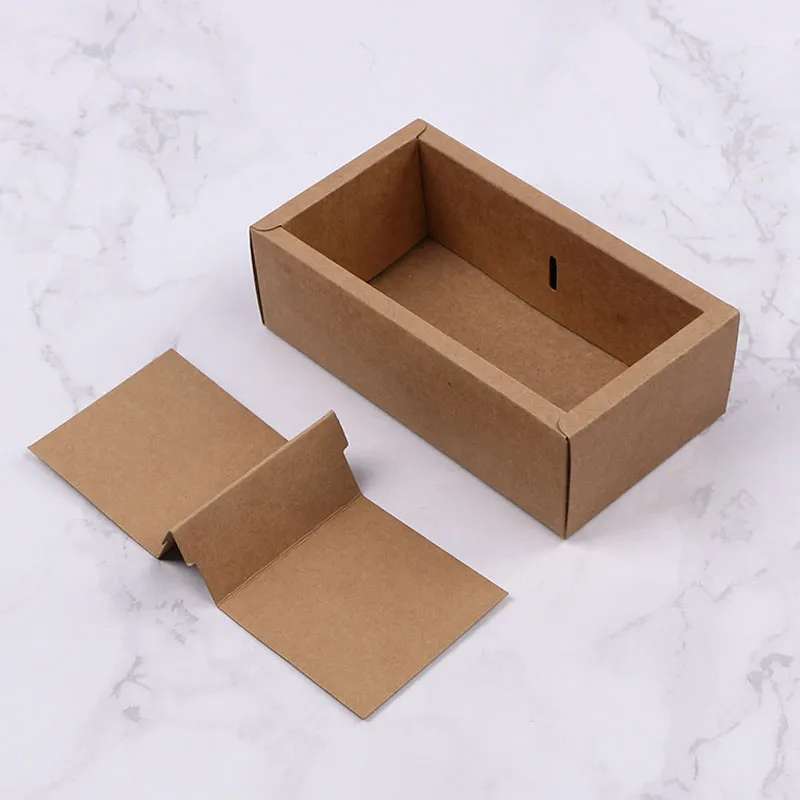 Brown Kraft Paper Moon Cake Boxes with PVC Window Egg-Yolk Puff Pastry Packaging Boxes