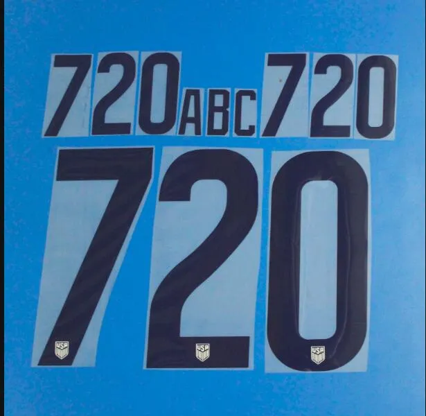 2020-21 USA Drużyna National Soccer Nazwisko Dostosuj Nazwa A-Z Numer 0-9 Drukuj Piłkarz Font Pulizic Nazkry Patch Bezpłatny statek