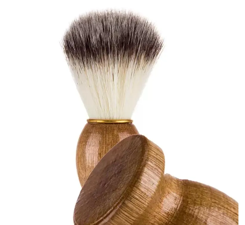 2022 Мужская щетка для бритья Парикмахерская Салон Мужчины Лицевая Борода Чистящие прикладки Сброс Инструмент Бритва Кисть с деревянной ручкой