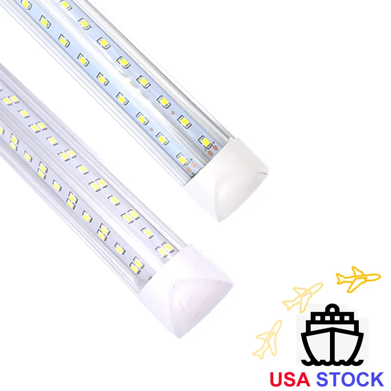 Intégrer le tube LED en forme de V 4ft 5ft 6ft 8ft T8 Tubes Double 8 pieds Cool Light Congélateur boutique lumières linkable Plug and Play