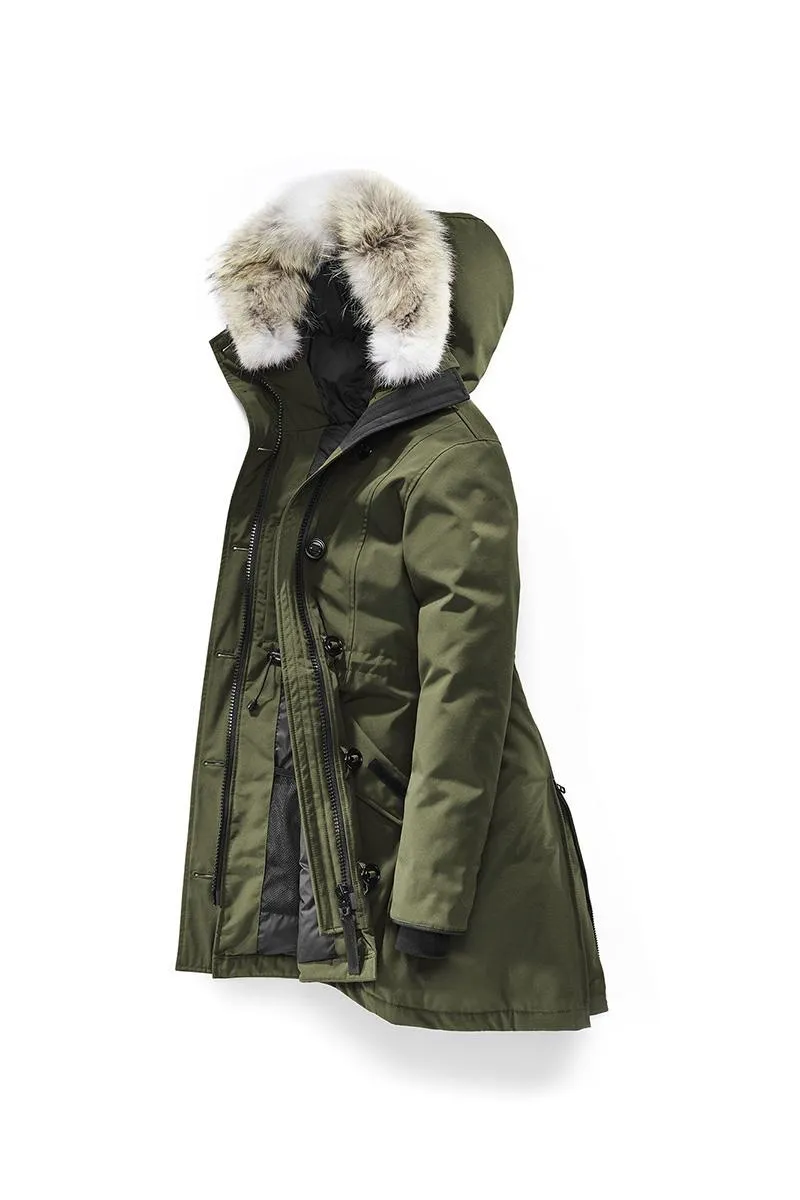 Canadaswomen 's Plus Size auterwear coats New Canada 여성 Rossclair Parka 고품질의 긴 후드 늑대 모피 워밍 다운 재킷 야외 코트 19 IVW7