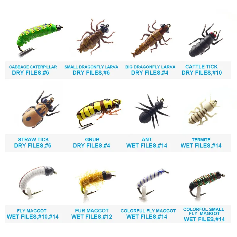 YAZHIDA 90 Pièces Ensemble De Pêche À La Mouche Sèche Et Humide Kit De Mouches Popper Streamer Nymphe Pour Truite Carpe Du 60,86 € | DHgate
