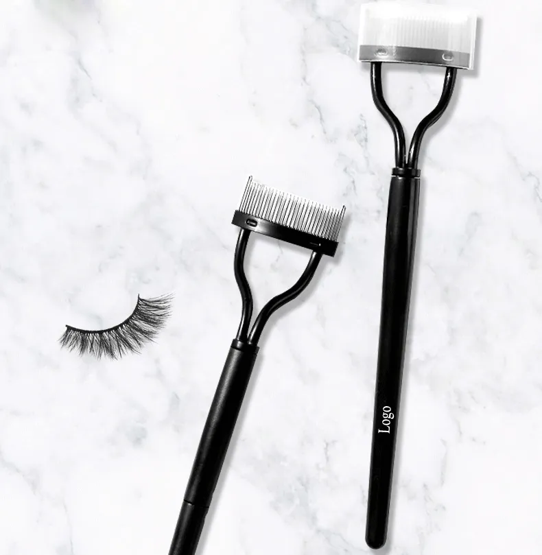 Mp046 Custom Logo Eyelash Comb Eyebrow Brush Curler Eye Mascara Applicator Makeptools Grooming Brush Tool Eyebrow Comb