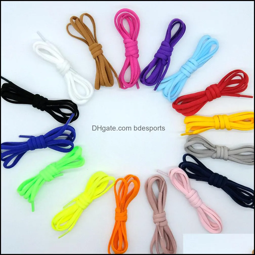 100CM Flat Elastic Locking Shoelace No Tie Shoelaces Special Creative Kids Adult Unisex Sneakers Shoes Laces strings