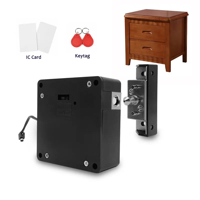 Smart Electronic Hidden RFID Cabinet Lock No Hole Easy Installation Furniture Locker Garderobe Shoe Cabinet Lade Deurslot met twee 201013