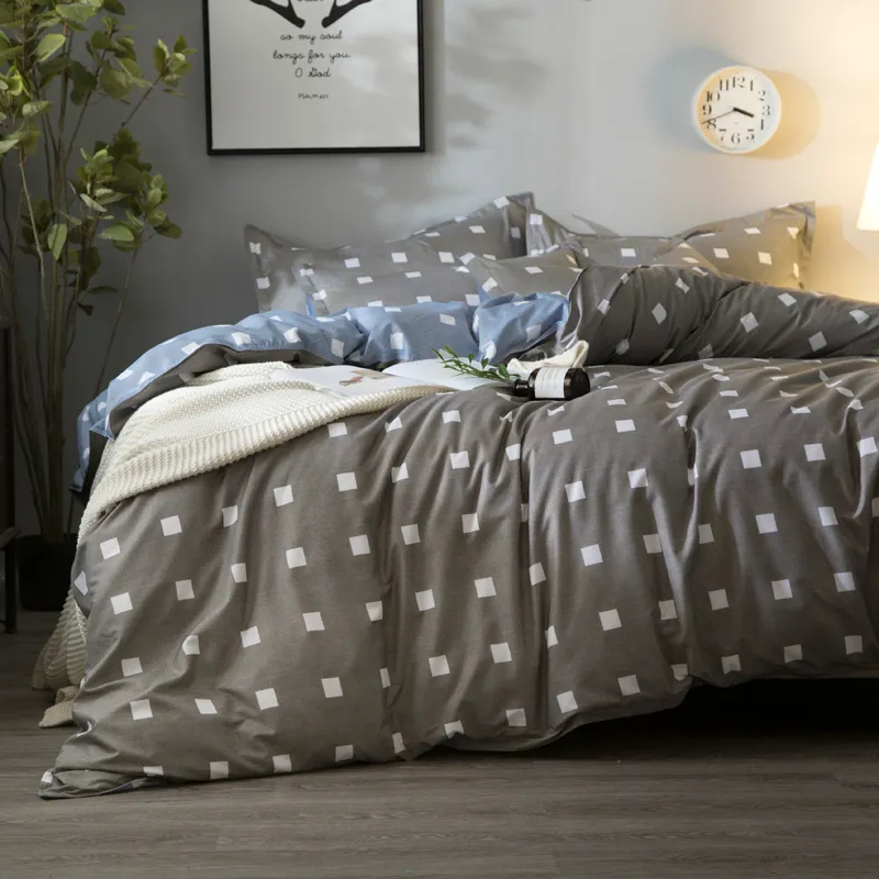 Set biancheria da letto a fiori 3/4 pezziFodere per letto Copripiumino Lenzuolo Federe Set biancheria da letto per bambina C1111