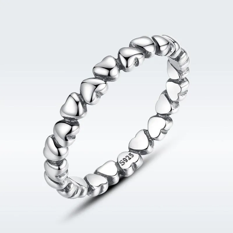 Cluster Rings Forever Love Heart Finger Ring 925 Sterling zilveren originele sieraden geschenk vrouwelijk bruiloft voor vrouwen mode 1