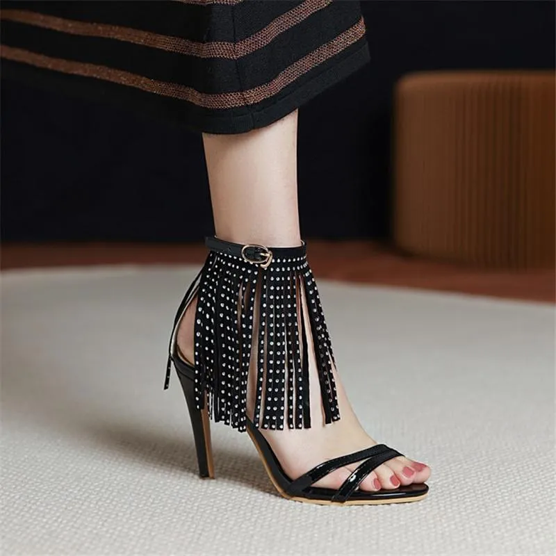 Tacones con flecos online