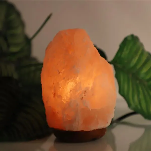 Premiumkvalitet Himalayan Ionic Crystal Salt Rock Lamp med dimmer CABLE CORD SWITCH US Socket 1-2 kg - Natural241V