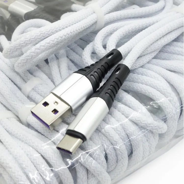 3a سريع سريع شحن 1 متر 3ft مضفر النسيج النايلون نوع c كابلات USB كابل USB مايكرو