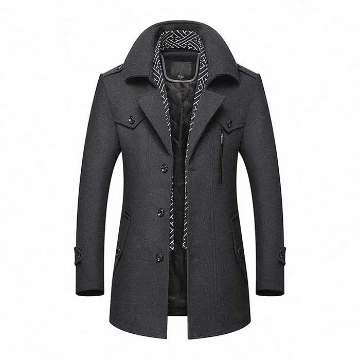 2023 Men Designer Winter Winter Wool Trench Casacos masculinos de lã de lã de lã de lã de lã Decoração de lenço de lã de casaco masculino sobretudo 4xl