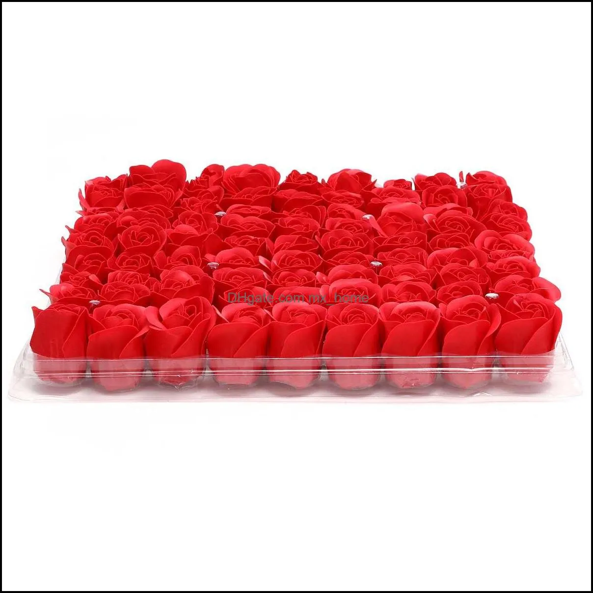 Groothandel 81 stks / doos handgemaakte roos zeep kunstmatige gedroogde bloemen Moederdag bruiloft valentines kerstcadeau decoratie voor thuis druppel Deliv