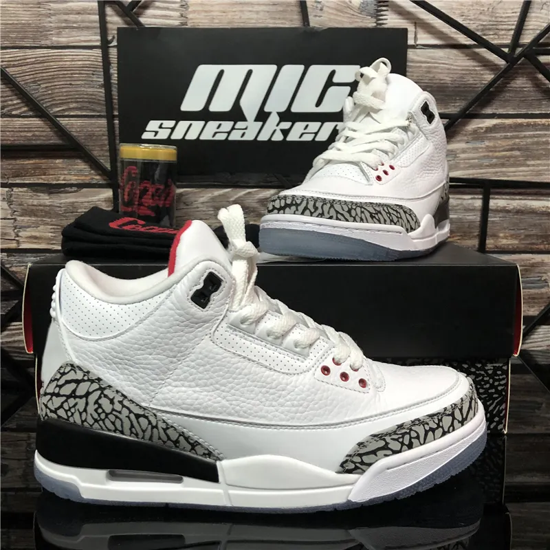 Jumpman 3 3s Hombres Mujeres Zapatos de baloncesto Fuego Rojo Fragmento Vuelo Knicks Bio Beige UNC Negro Blanco Cemento Hombres Deportes Entrenadores Zapatillas de deporte