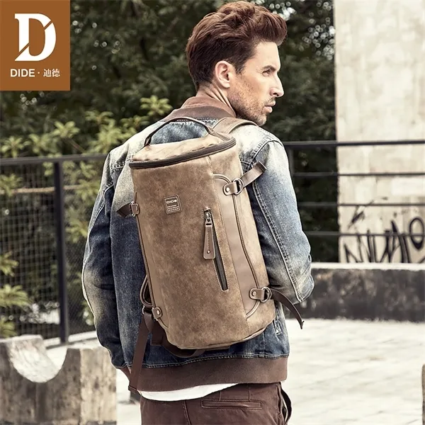 Mochila De Lona Para Hombre Bolsa De Viaje Moda Deportiva Vintage Escolar  Casual