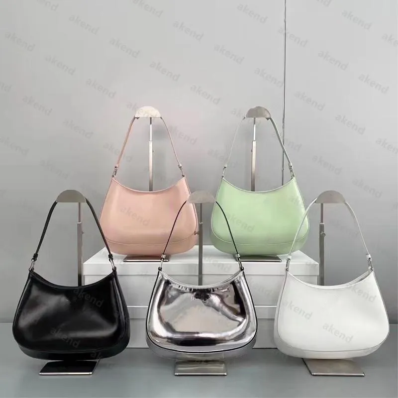 2023 Real Leather Top quality Women's brushed tote bag mirror quality Nylon leather Luxury Designer man Women's Shoulder Bag underarm hobo Crossbody Bags Handbags