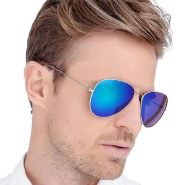빈티지 남자 선글라스 62mm 파일럿 데저 거울 안경 UV400 렌즈 선글라스 2E5 케이스 좋은 품질