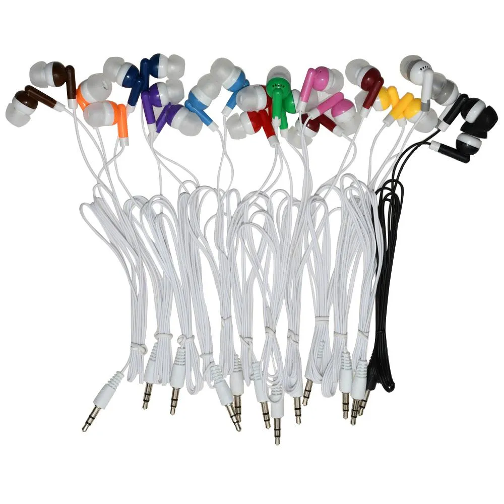 Wholesale Disposable Earphones Headphones Low Cost Earbuds for Theatre Museum School library,Hotel,Hospital Gift 12