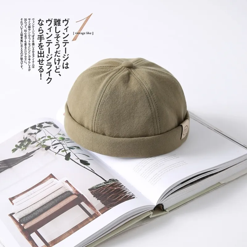 Винтажный хлопок без края шляпы дышащие шапки шапочки Docker Cap Cotton регулируем