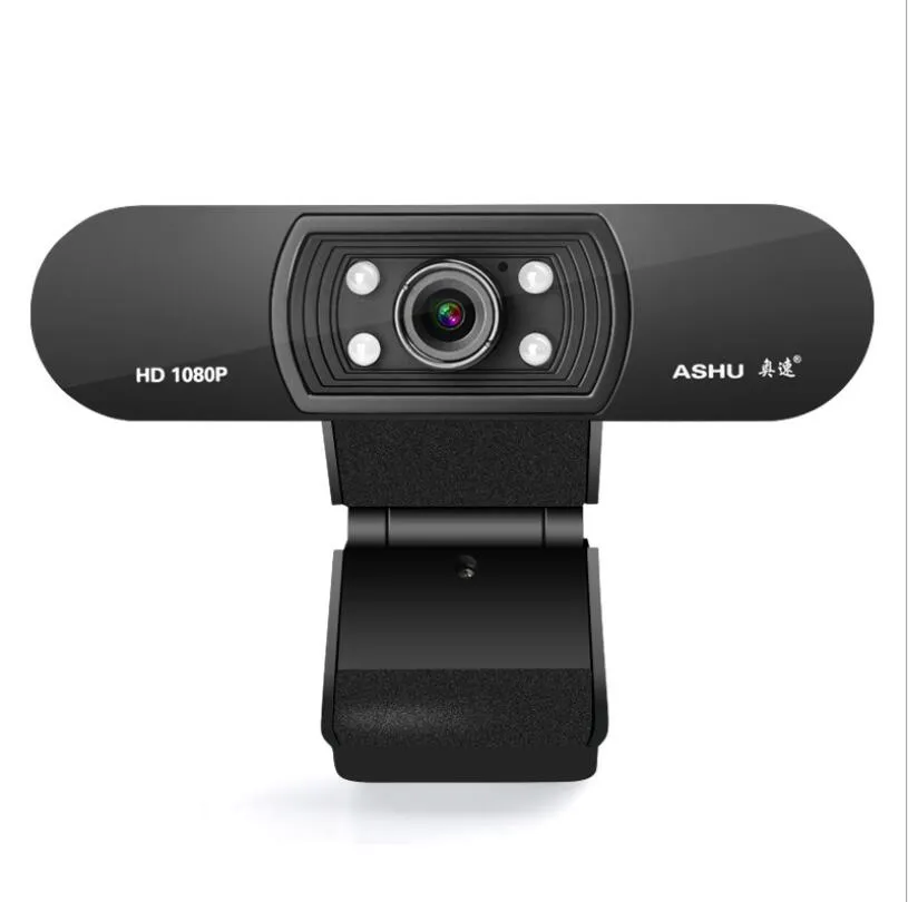 Ashu H800 vídeo Full HD Webcam HD 1080p Camera USB Camera Webcam Foco Night Vision Computador Web com microfone embutido