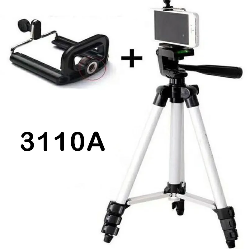 Cell Phone Tripod Stand Video Camera Tripod Lightweight Portable Travel Selfie Phone Live with Remote Phone Holder