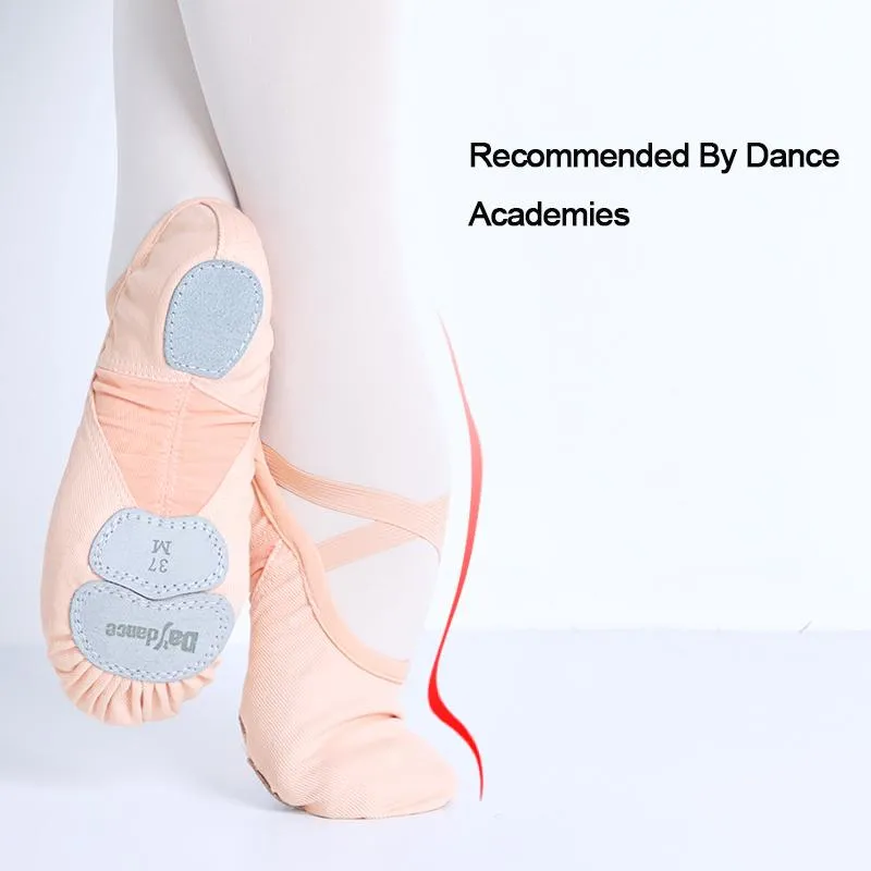 Taniec Three Soft Split Sole Balet Buty Dorosłych Profesjonalne Dziewczyny Kobiety Stretch Tkaniny Siatki Splice Dance Slippers