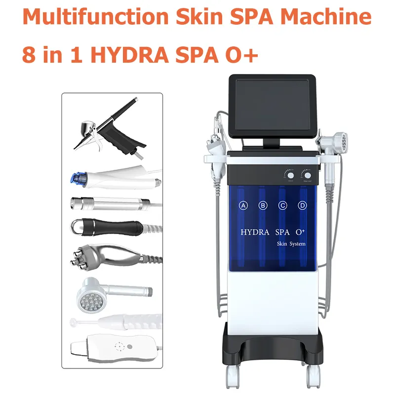 NEW 8 IN 1 facial care Machines Aqua Clean Microdermabrasion Professional Oxygen Facial Machine Crystal Diamond Water Peeling