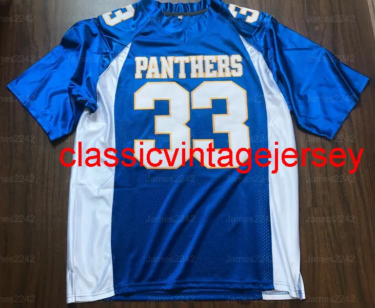 Tim Riggins #33 Friday Night Lights Paanthers Movie Men Football Jersey All Stitched Blue S-3XL