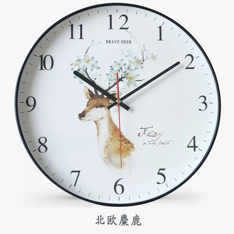 Haizhixing Wall Clocks 14 Inch Large Clock Living Room Modern Metal