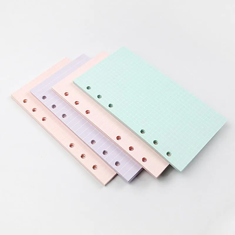 Lot 120 Feuilles Recharge A5 6 Trous + 10 Intercalaires – Papier 80g Créme Pour Agenda & Classeur